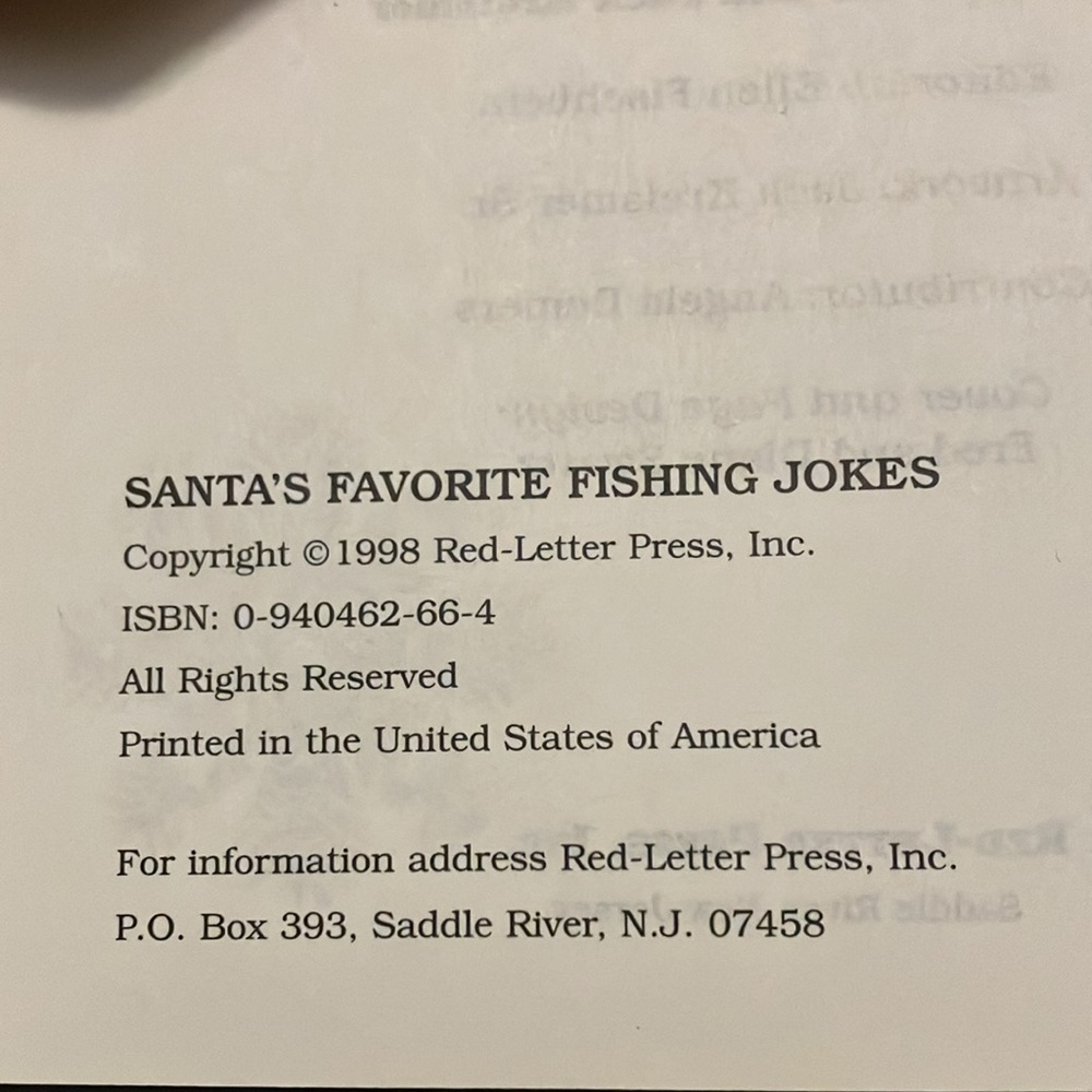 “Santa’s Favorite Fishing Jokes” Book - Picture 4 of 4